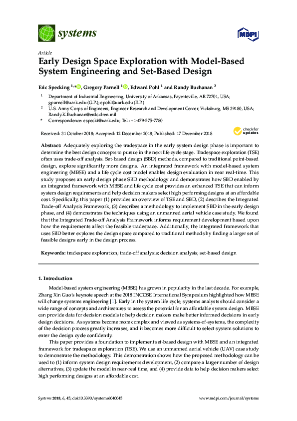 (PDF) Early Design Space Exploration with Model-Based System ...