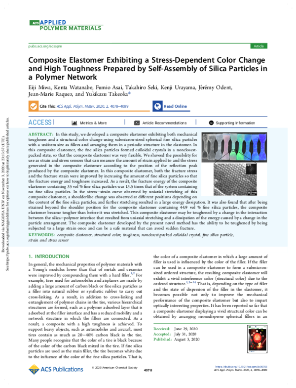 (PDF) Composite Elastomer Exhibiting a Stress-Dependent Color Change ...