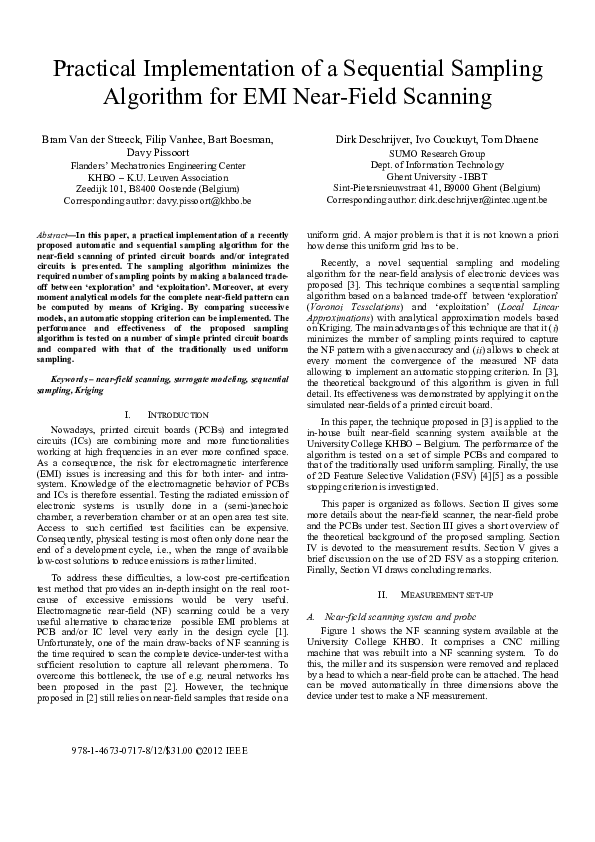 (PDF) Practical implementation of a sequential sampling algorithm for ...