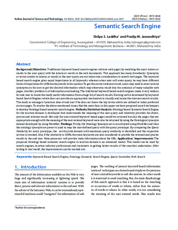 (PDF) Semantic Search Engine