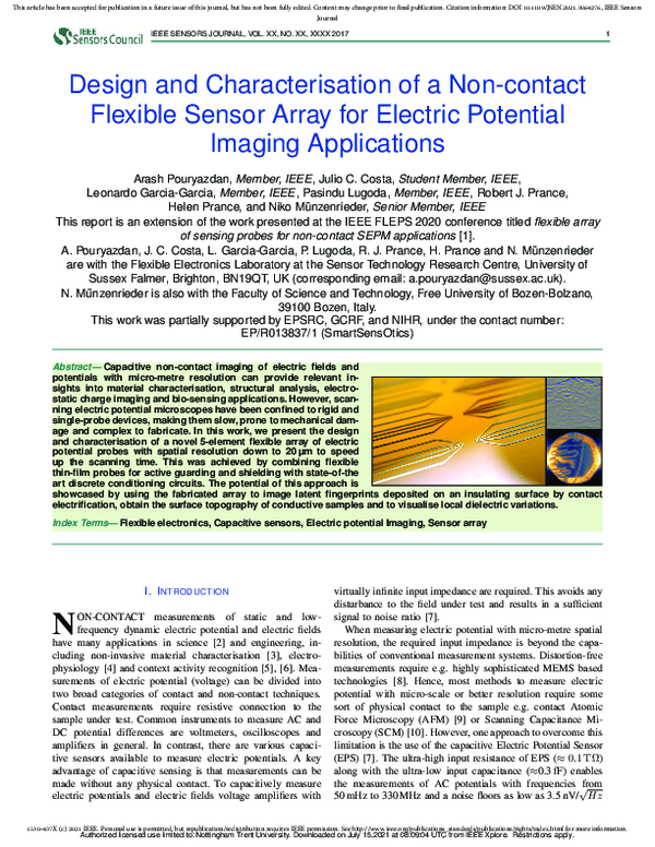 (PDF) Flexible Sensor Array for Electric Imaging