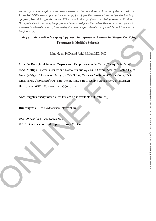 (PDF) Using an Intervention Mapping Approach to Improve Adherence to ...