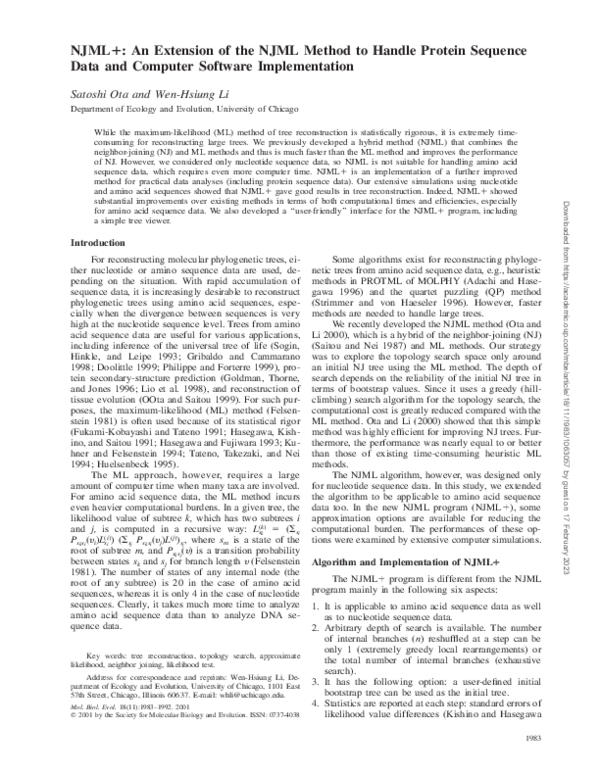 (PDF) NJML+: An Extension of the NJML Method to Handle Protein Sequence ...