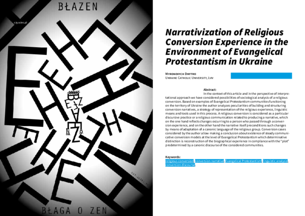 (PDF) Narrativization of Religious Conversion Experience in the ...