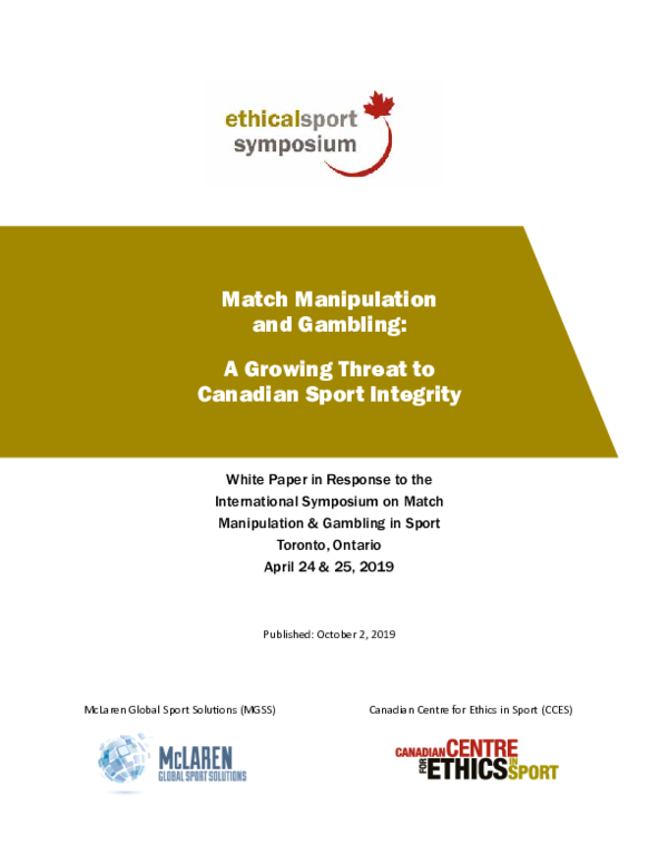 (PDF) Understanding Match Fixing