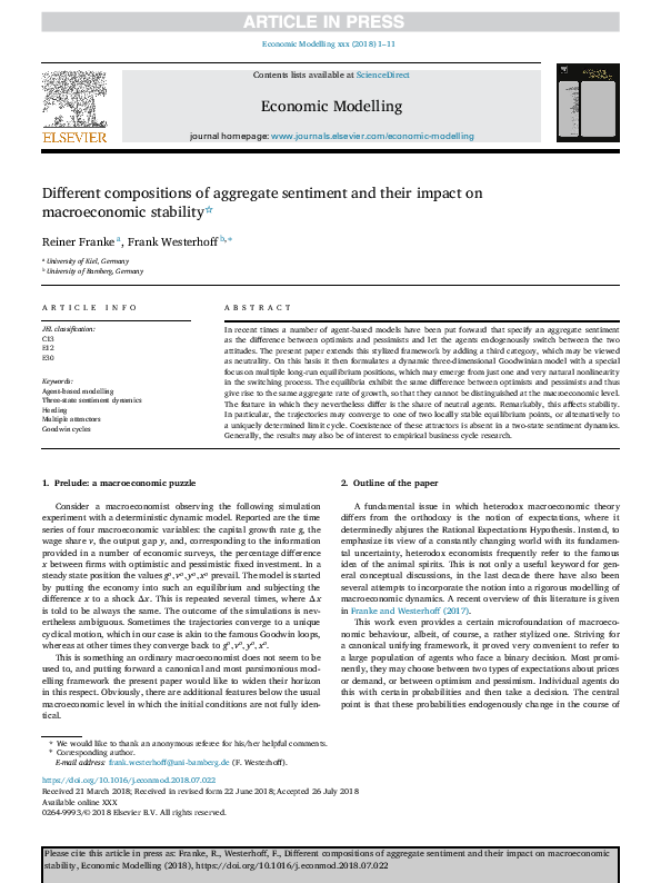 (PDF) Different compositions of aggregate sentiment and their impact on ...