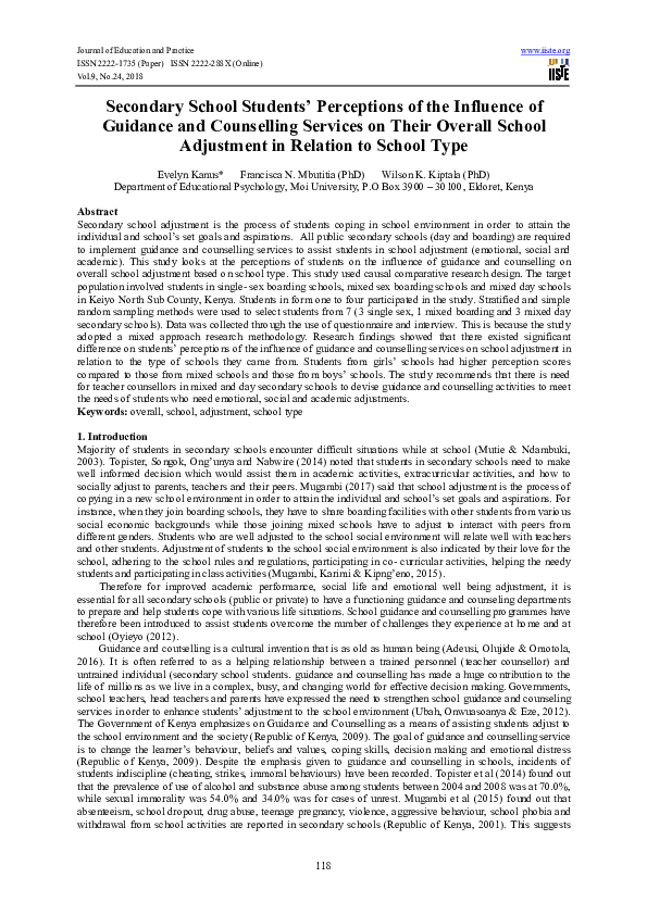 (PDF) Secondary School Students’ Perceptions of the Influence of ...