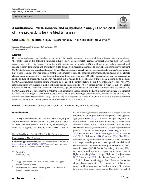 (PDF) A multi-model, multi-scenario, and multi-domain analysis of ...
