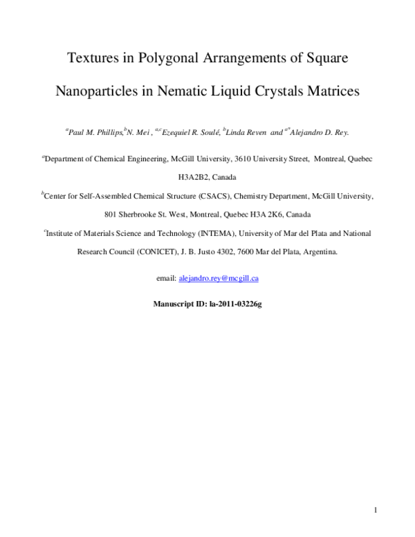(PDF) Textures in Polygonal Arrangements of Square Nanoparticles in ...