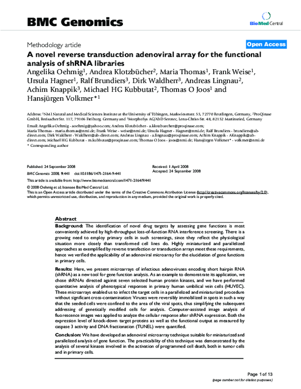 (PDF) BMC Genomics BioMed Central Methodology article