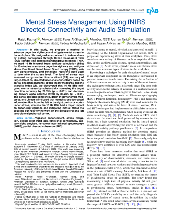(PDF) Mental Stress Management Using fNIRS Directed Connectivity and ...