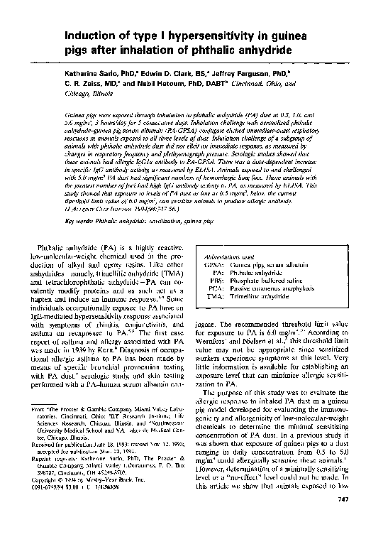 Image showcasing (PDF) Induction of type I hypersensitivity in guinea pigs after ...