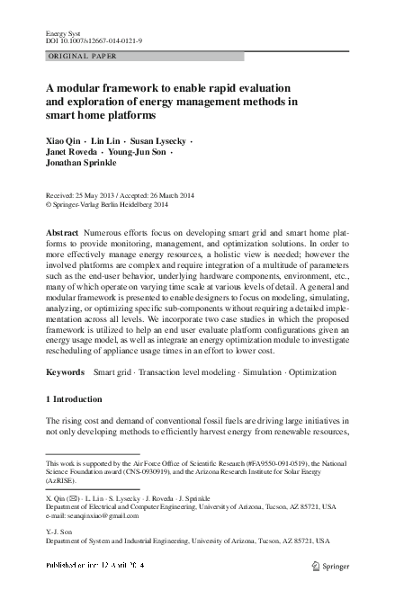 (PDF) A modular framework to enable rapid evaluation and exploration of ...