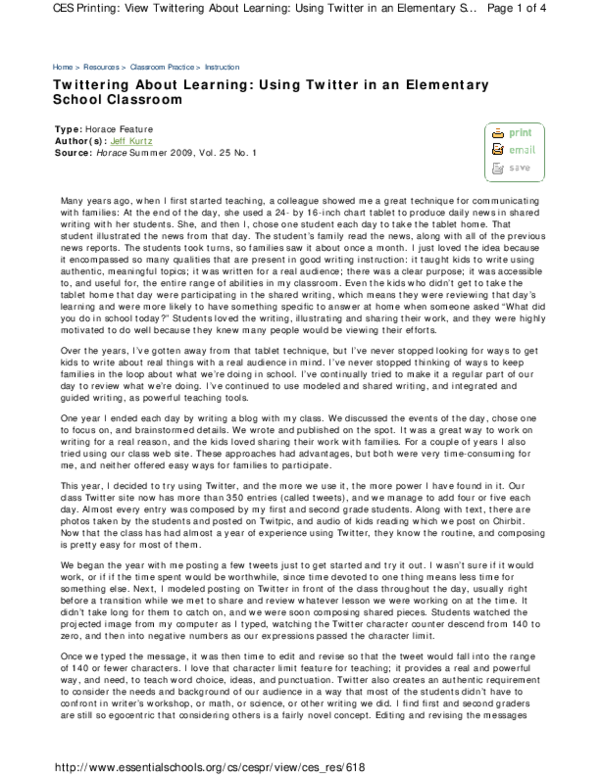 (PDF) Twittering about Learning: Using Twitter in an Elementary School ...