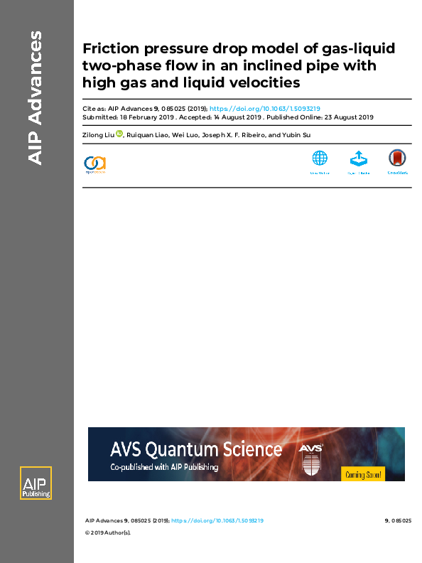 (PDF) Friction pressure drop model of gas-liquid two-phase flow in an ...