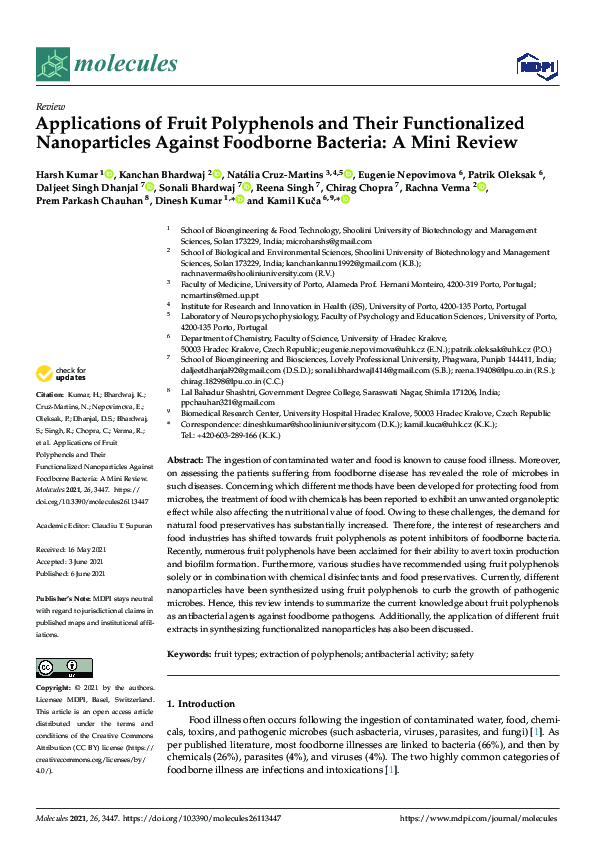 (PDF) Applications of Fruit Polyphenols and Their Functionalized ...