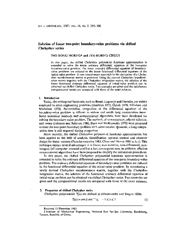 (PDF) Solution of linear two-point boundary value problems via a ...
