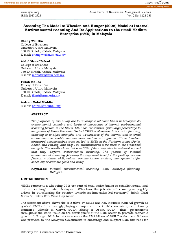Internal Environmental Scanning