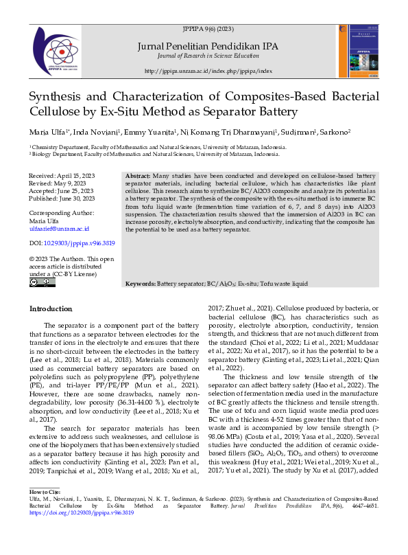 (PDF) Synthesis and Characterization of Composites-Based Bacterial ...