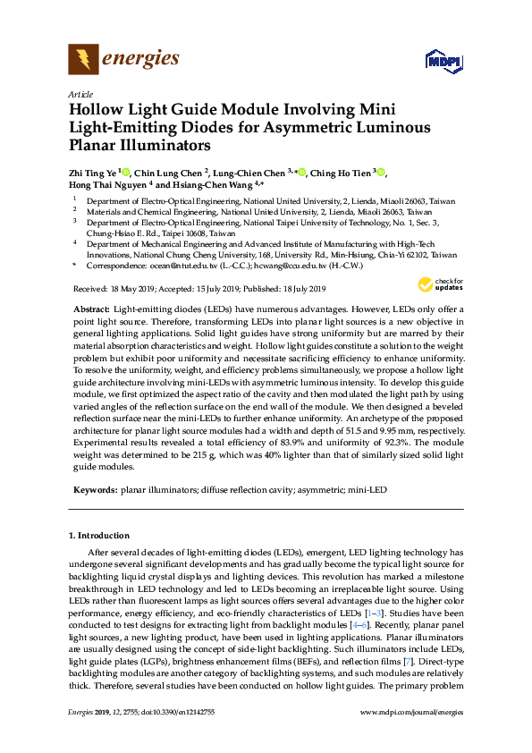 (PDF) Hollow Light Guide Module Involving Mini Light-Emitting Diodes ...