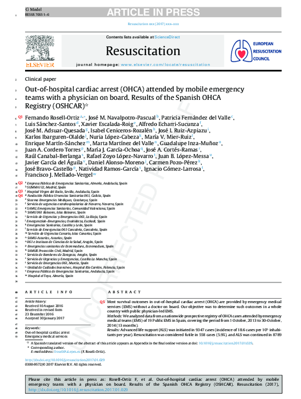 (PDF) Out-of-hospital cardiac arrest (OHCA) attended by mobile ...