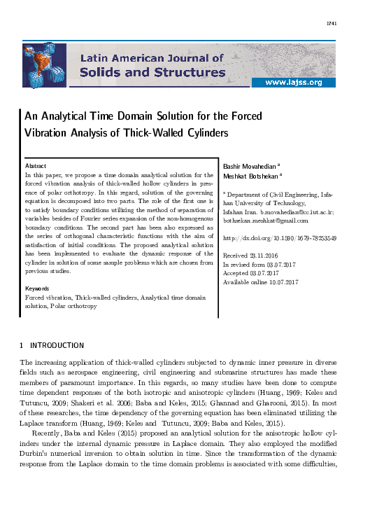 (PDF) An Analytical Time Domain Solution for the Forced Vibration ...