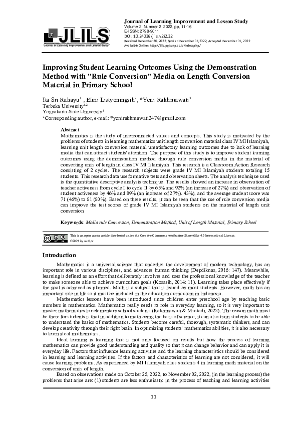 (PDF) Improving Student Learning Outcomes Using the Demonstration ...