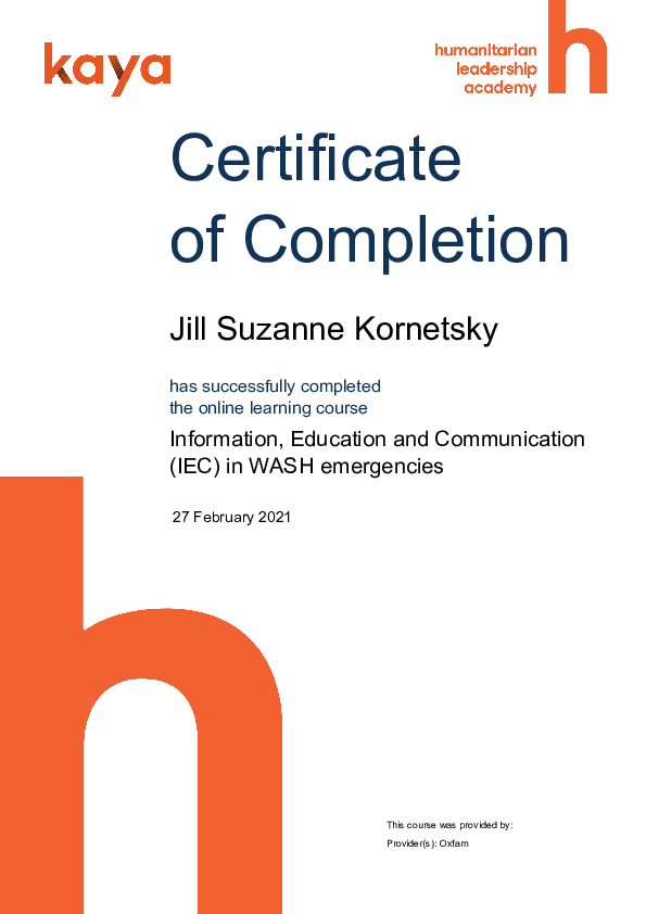 (PDF) Information Education and Communication IEC in WASH Emergencies