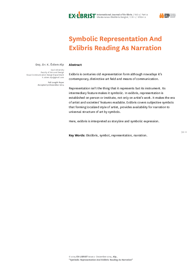 (PDF) Symbolic Representation And Exlibris Reading As Narration