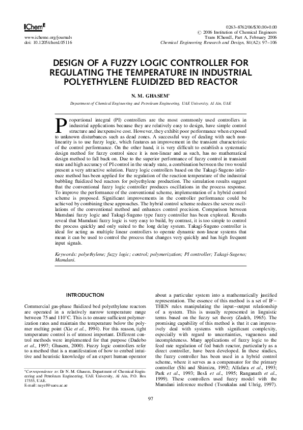 (PDF) Design of a Fuzzy Logic Controller for Regulating the Temperature ...