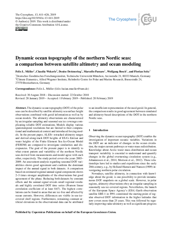 (PDF) Dynamic ocean topography of the northern Nordic seas: a ...