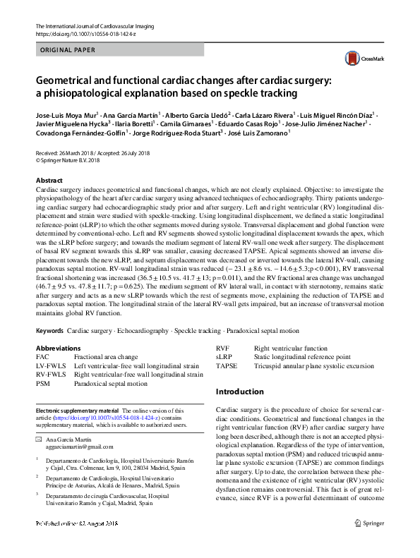 (PDF) Geometrical and functional cardiac changes after cardiac surgery ...