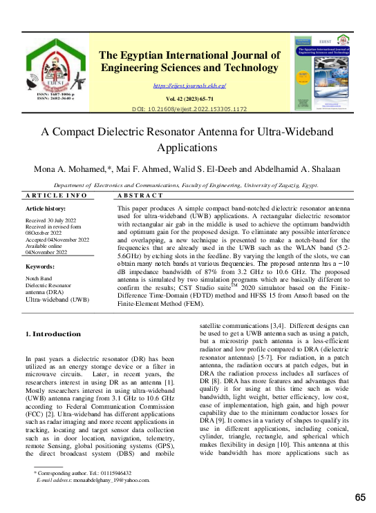 (PDF) A Compact Dielectric Resonator Antenna for Ultra-Wideband ...