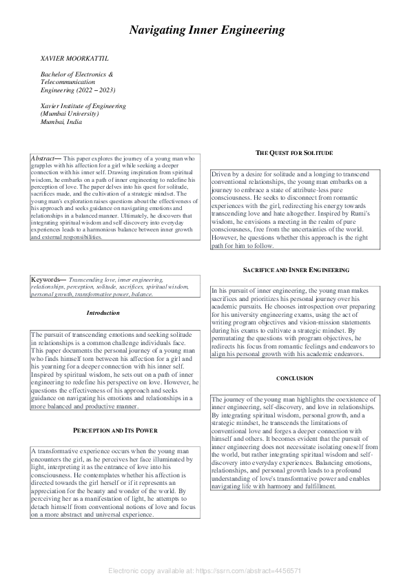 (PDF) Navigating Inner Engineering