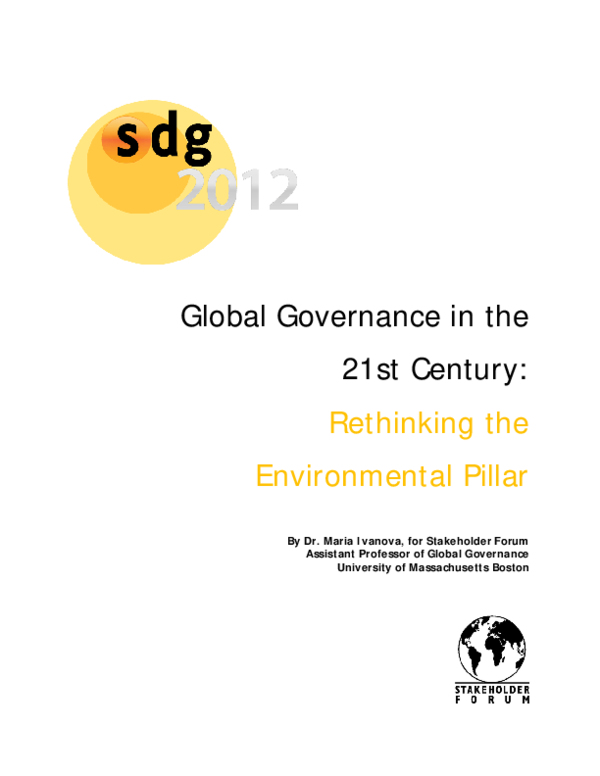 (PDF) Global Governance in the 21st Century: Rethinking the ...