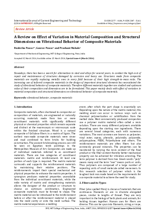 (PDF) A Review on Effect of Variation in Material Composition and ...