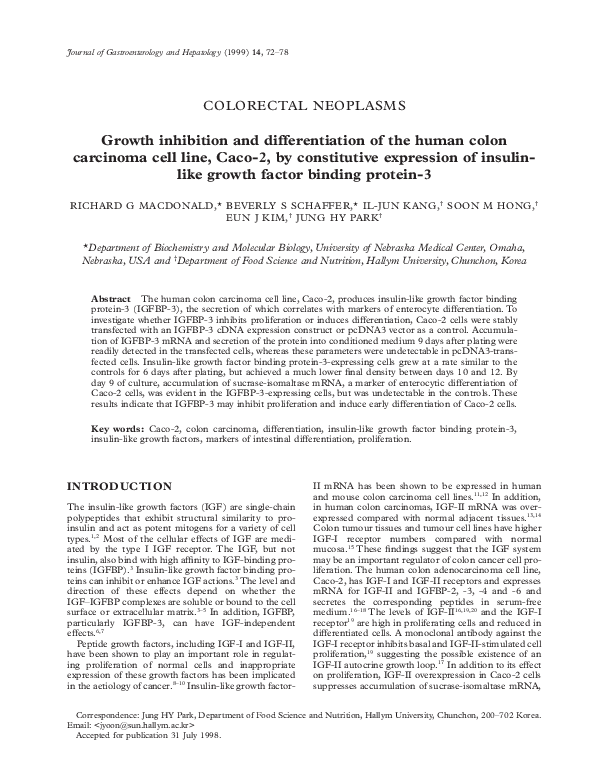 (PDF) Growth inhibition and differentiation of the human colon ...