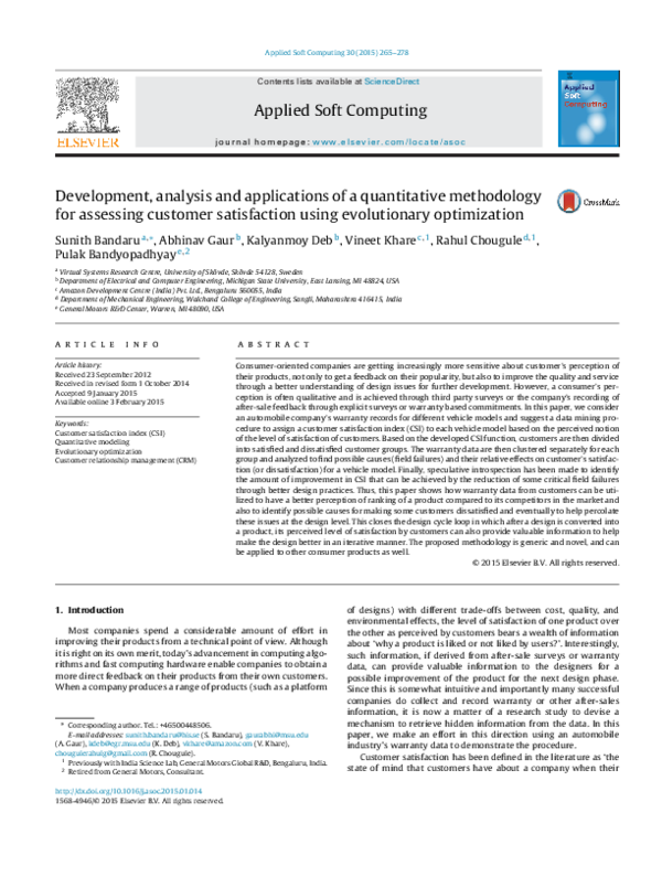 (PDF) Development, analysis and applications of a quantitative ...