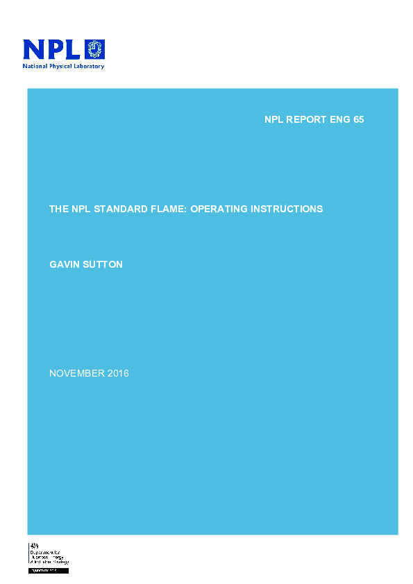 (PDF) The NPL standard flame: operating instructions