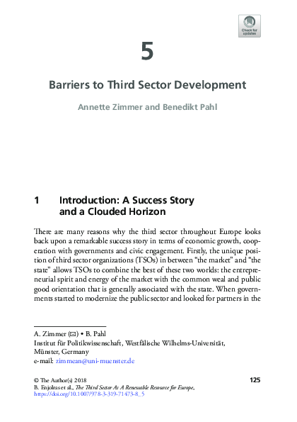 (PDF) Barriers to Third Sector Development