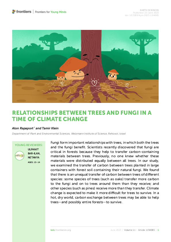 (PDF) Relationships Between Trees and Fungi in a Time of Climate Change.