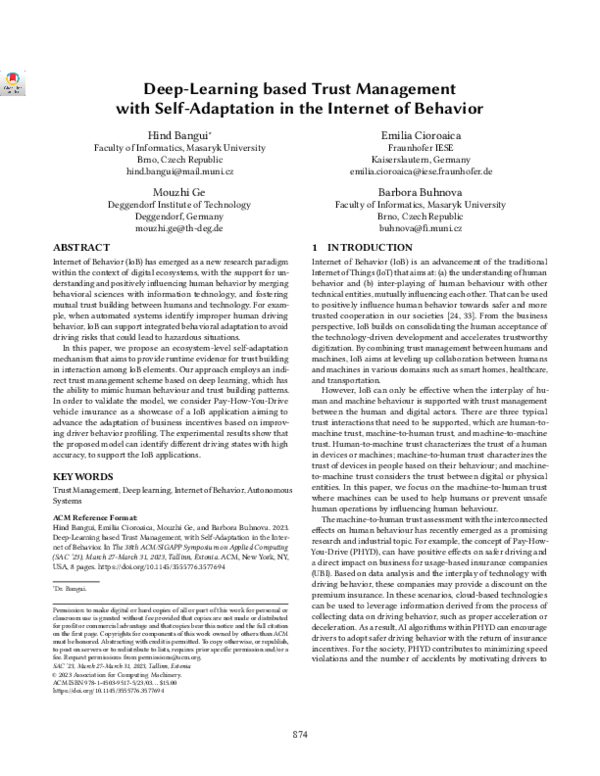 (PDF) Deep-Learning based Trust Management with Self-Adaptation in the ...