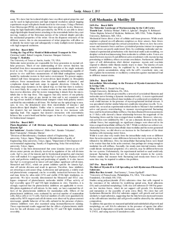 (PDF) The Molecular Landscape of Mechanosensing by the Cell Cortex