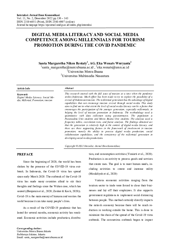 (PDF) Digital Media Literacy and Social Media Competence Among