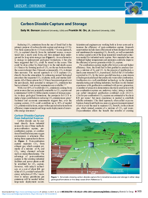 (PDF) Carbon Dioxide Capture and Storage
