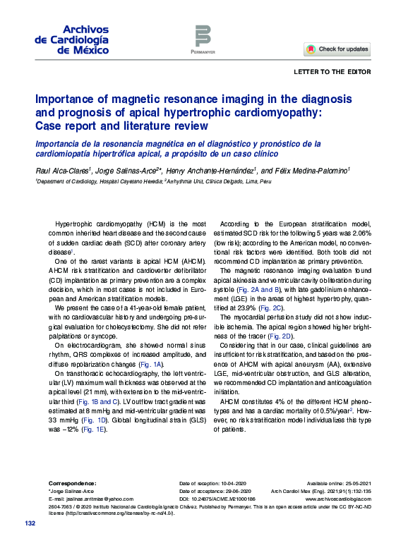 (PDF) Importance of magnetic resonance imaging in the diagnosis and ...