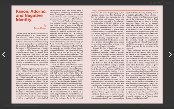 (PDF) Fanon, Adorno, and Negative Identity