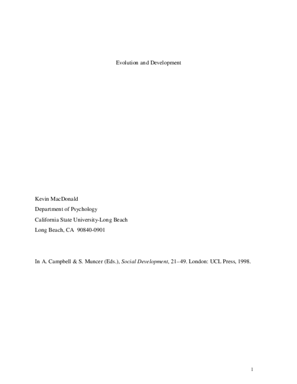  pdf evolution and development