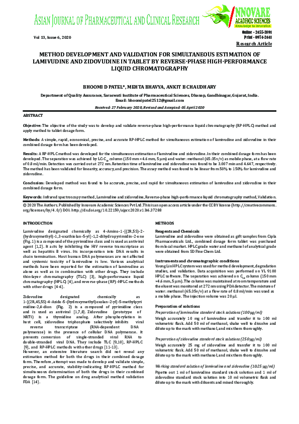 (PDF) METHOD DEVELOPMENT AND VALIDATION FOR SIMULTANEOUS ESTIMATION OF ...
