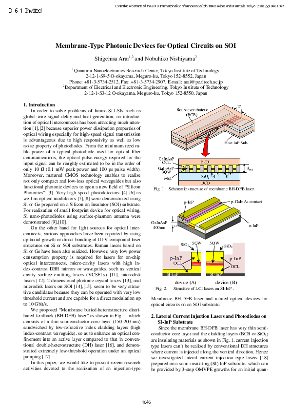 (PDF) Membrane-Type Photonic Devices for Optical Circuits on SOI
